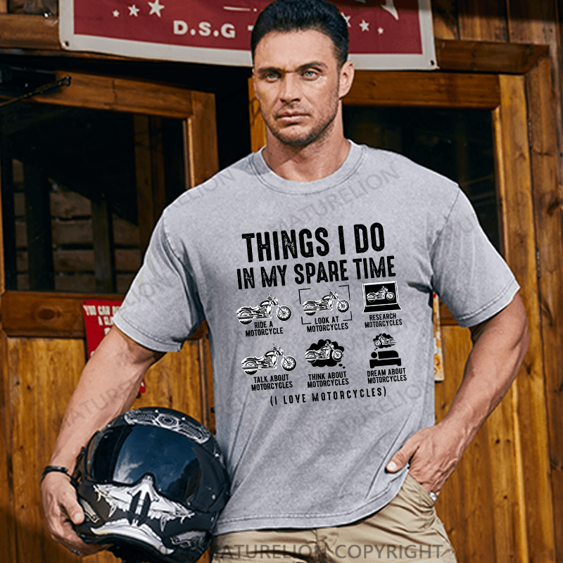 Maturelion Men's T-Shirt Things I Do In My Spare Time Cotton T-Shirt