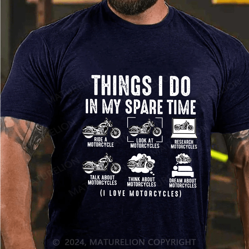 Maturelion Men's T-Shirt Things I Do In My Spare Time Cotton T-Shirt