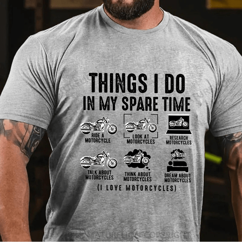 Maturelion Men's T-Shirt Things I Do In My Spare Time Cotton T-Shirt