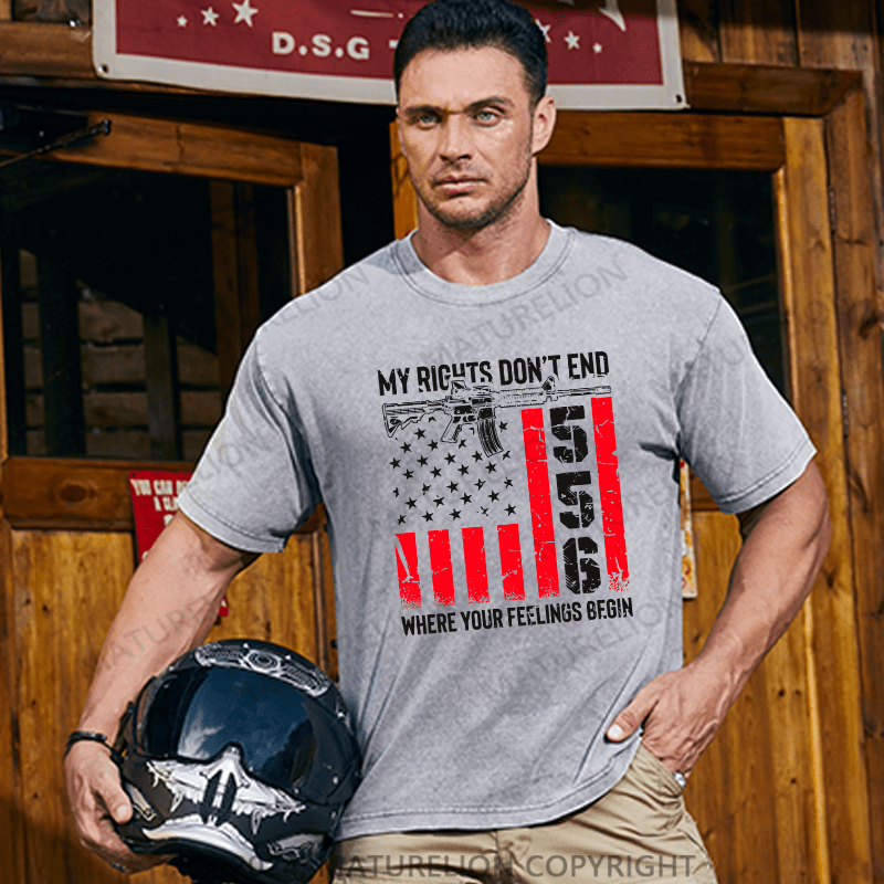 Maturelion Men's T-Shirt My Rights Don't End Cotton T-Shirt
