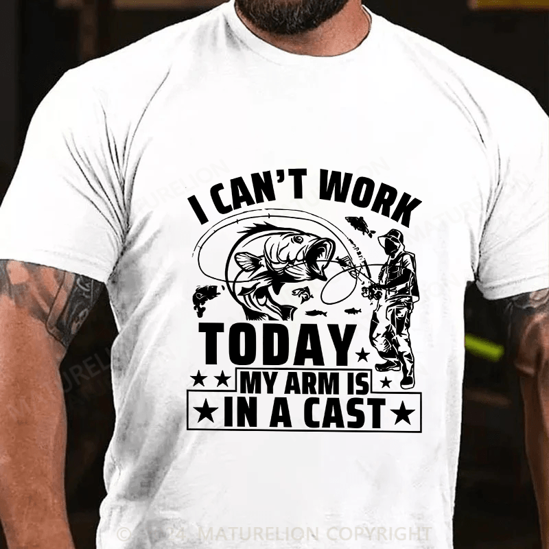 Maturelion Men's T-Shirt I Can't Work Today Cotton T-Shirt
