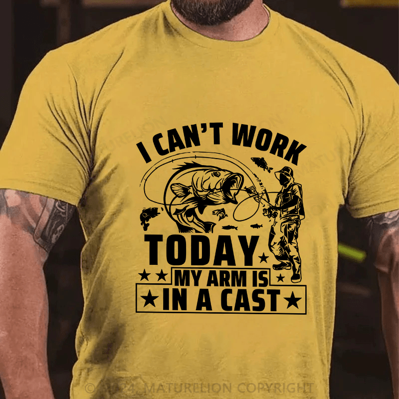 Maturelion Men's T-Shirt I Can't Work Today Cotton T-Shirt