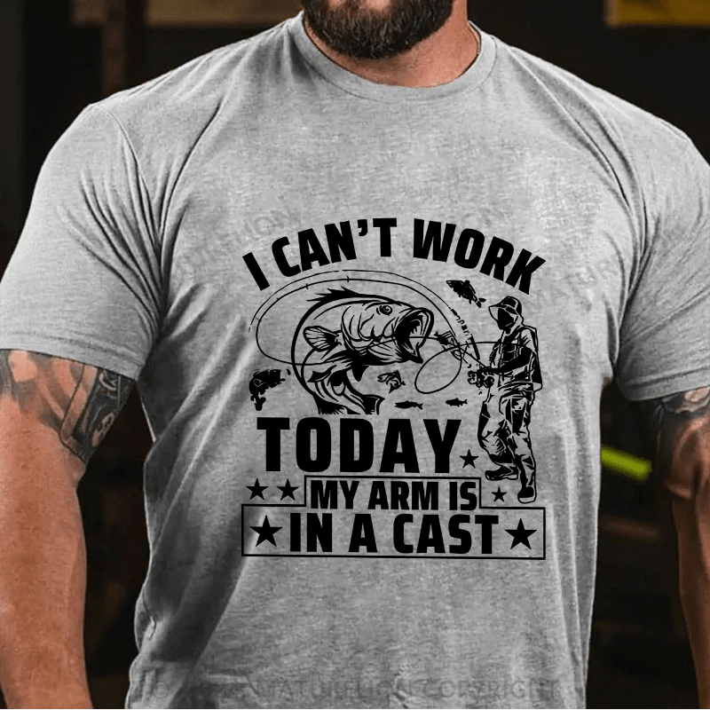 Maturelion Men's T-Shirt I Can't Work Today Cotton T-Shirt