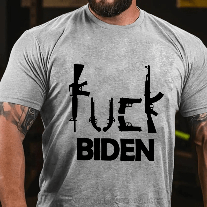 Maturelion Men's T-Shirt Fuck Biden Cotton T-Shirt