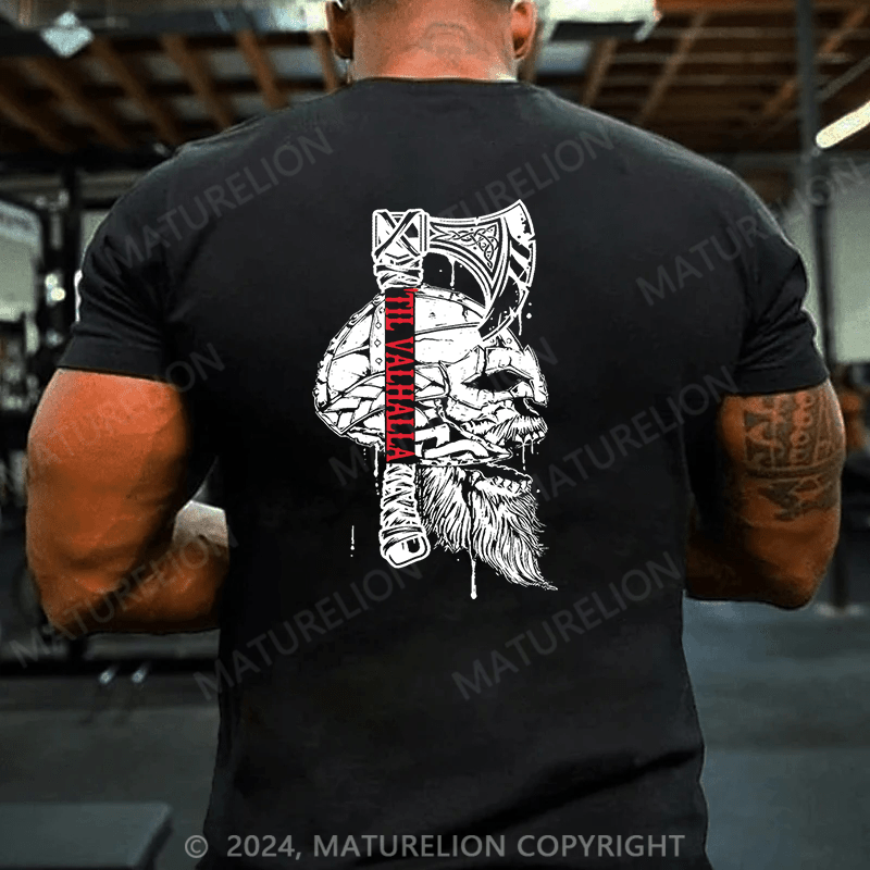 Maturelion Christmas T-Shirt New Fun Viking Tattoo Sports Thor 3D Printing T-Shirt