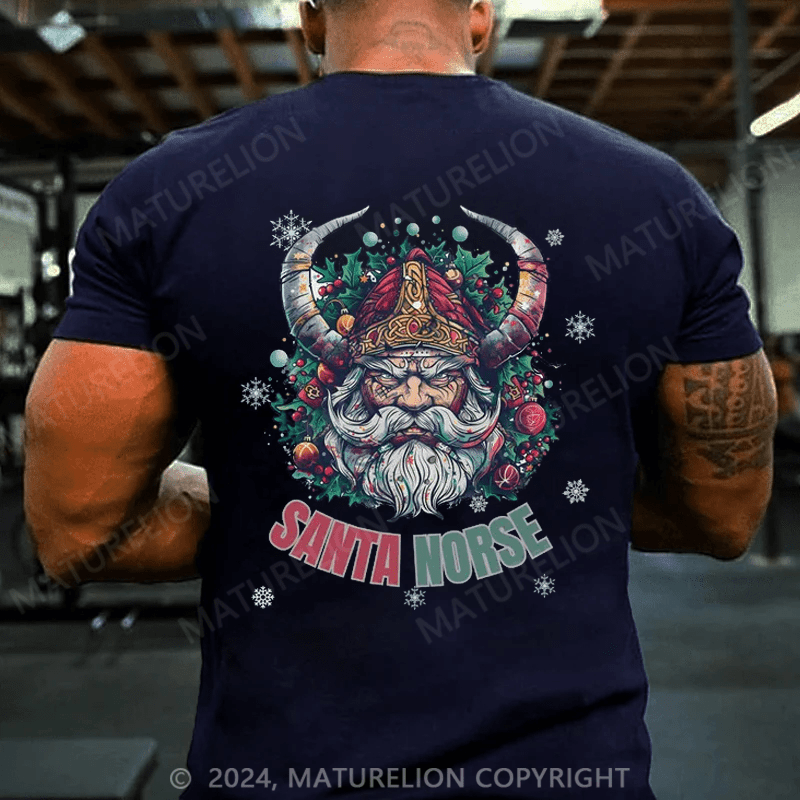 Maturelion Christmas T-Shirt Christmas Viking shirt