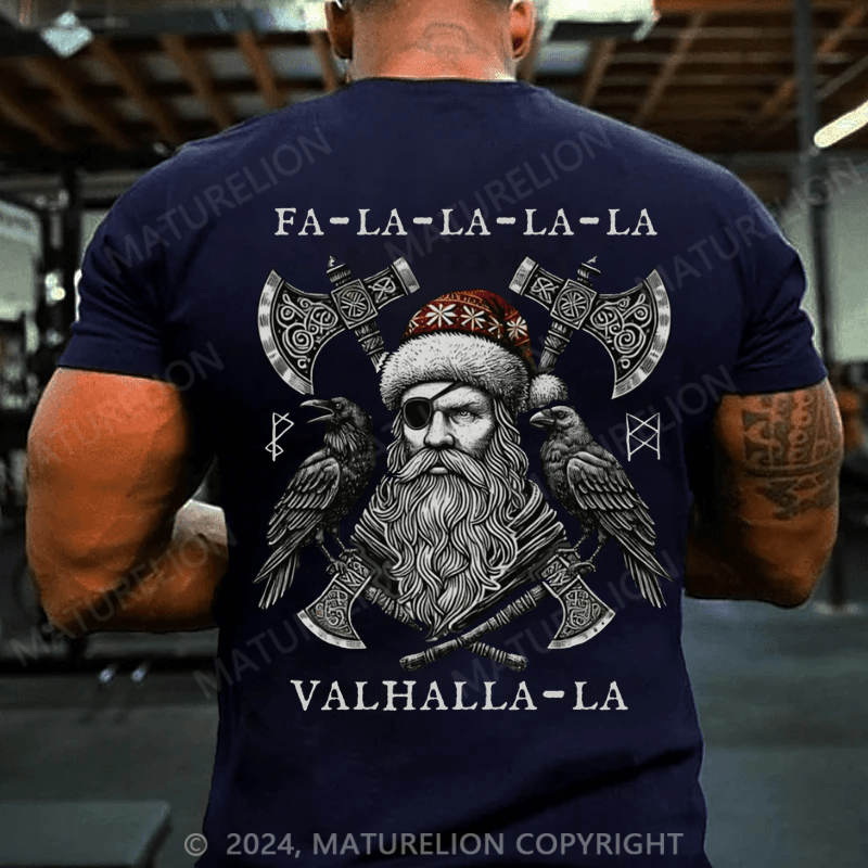 Maturelion Christmas T-Shirt Santa Viking T-shirt