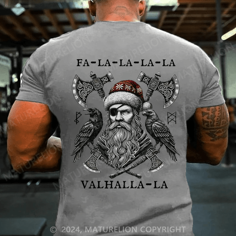 Maturelion Christmas T-Shirt Santa Viking T-shirt