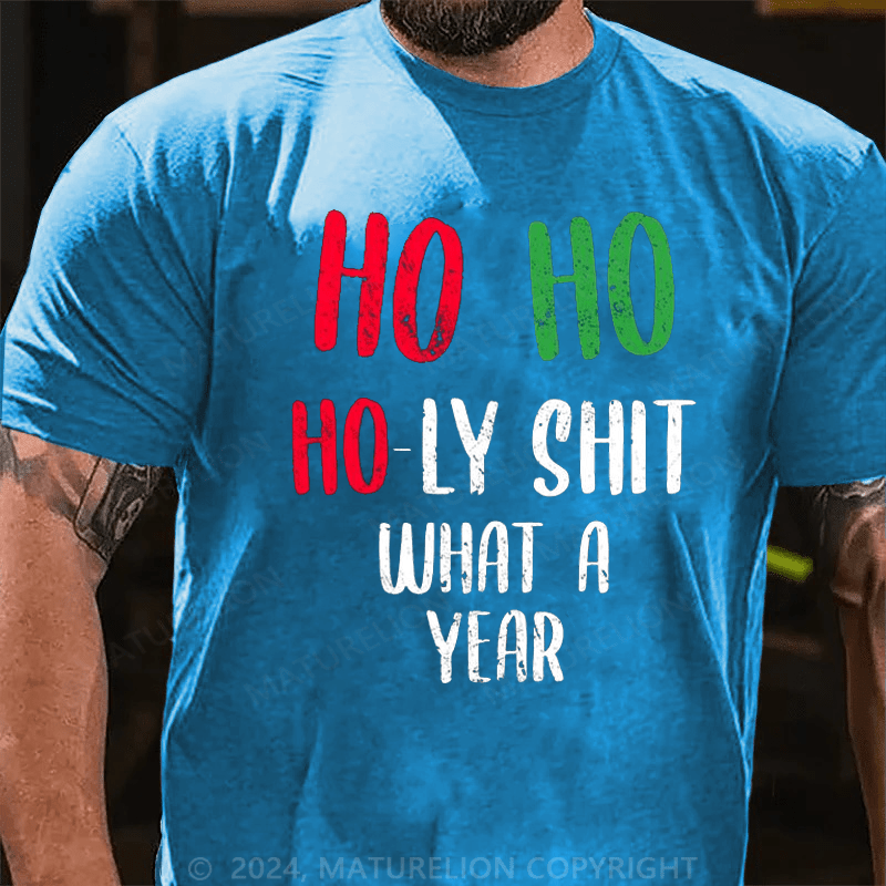 Maturelion Christmas T-Shirt Ho Ho Holy Crap Merch&Gifts for Sale