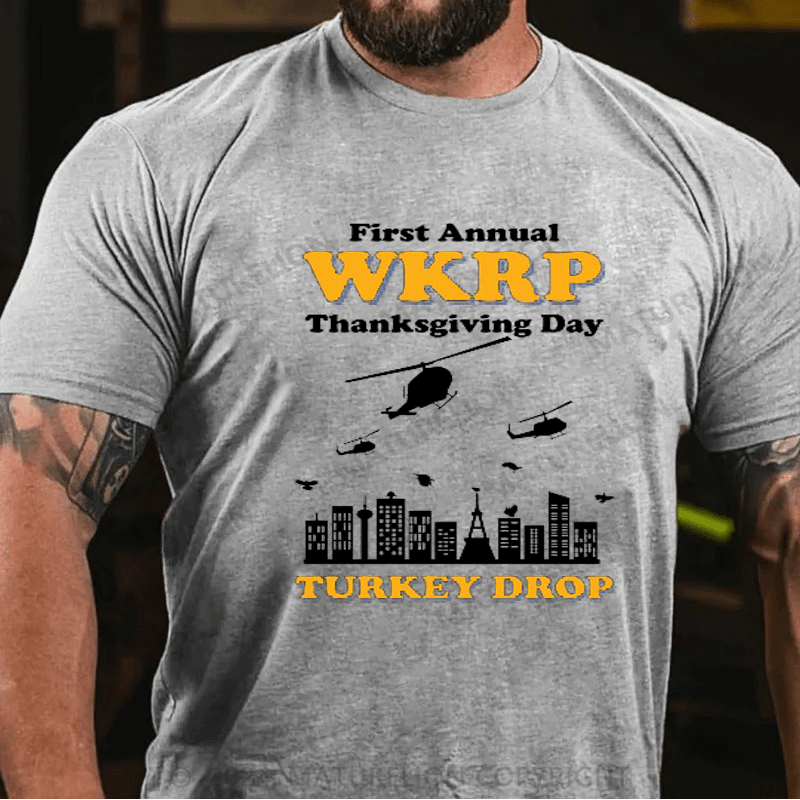 Maturelion Men's T-Shirt WKRP Turkey Dropt T-Shirt