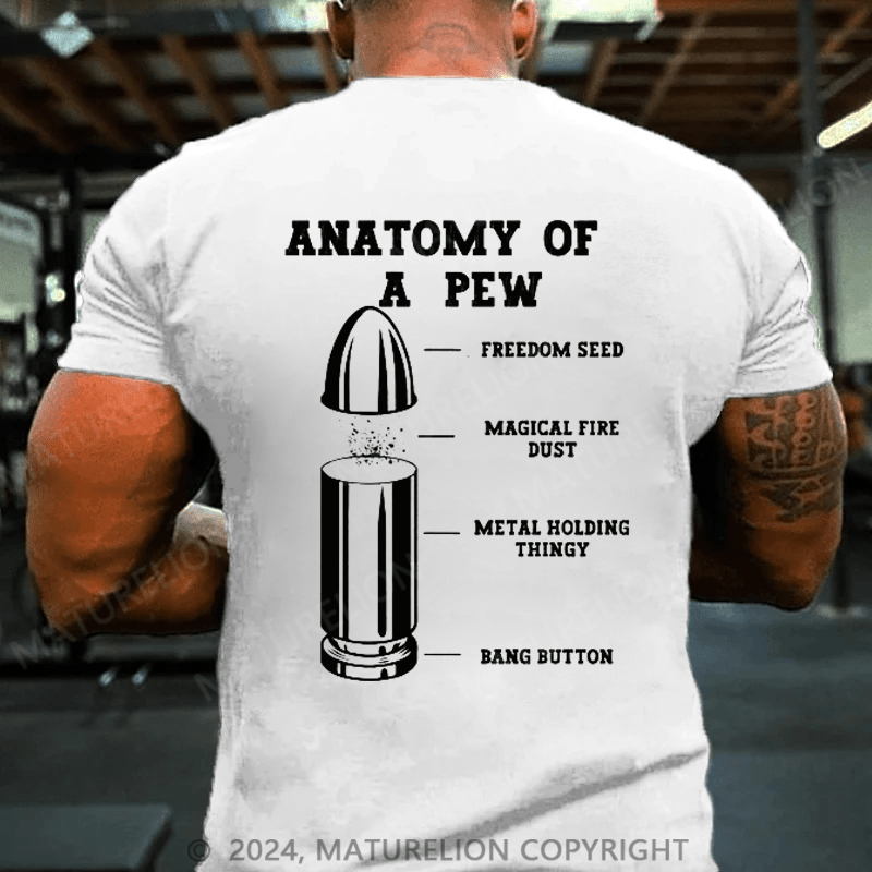 Maturelion Men's T-Shirt Pro 2nd Amendment Anatomy Of A Pew Shirt