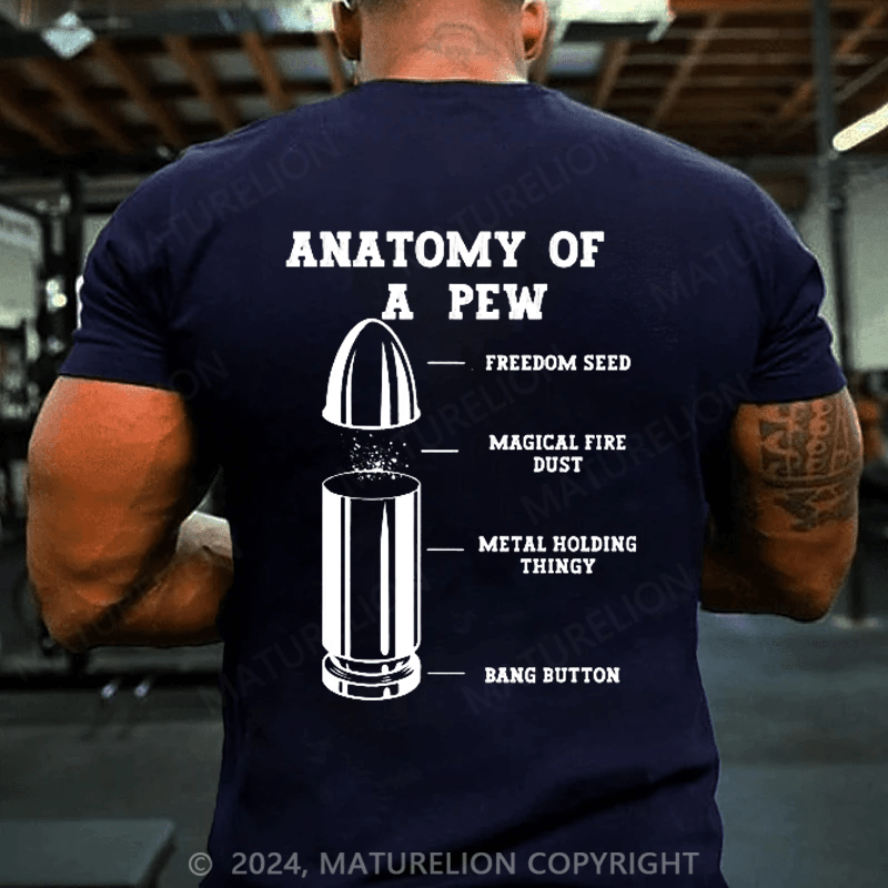 Maturelion Men's T-Shirt Pro 2nd Amendment Anatomy Of A Pew Shirt