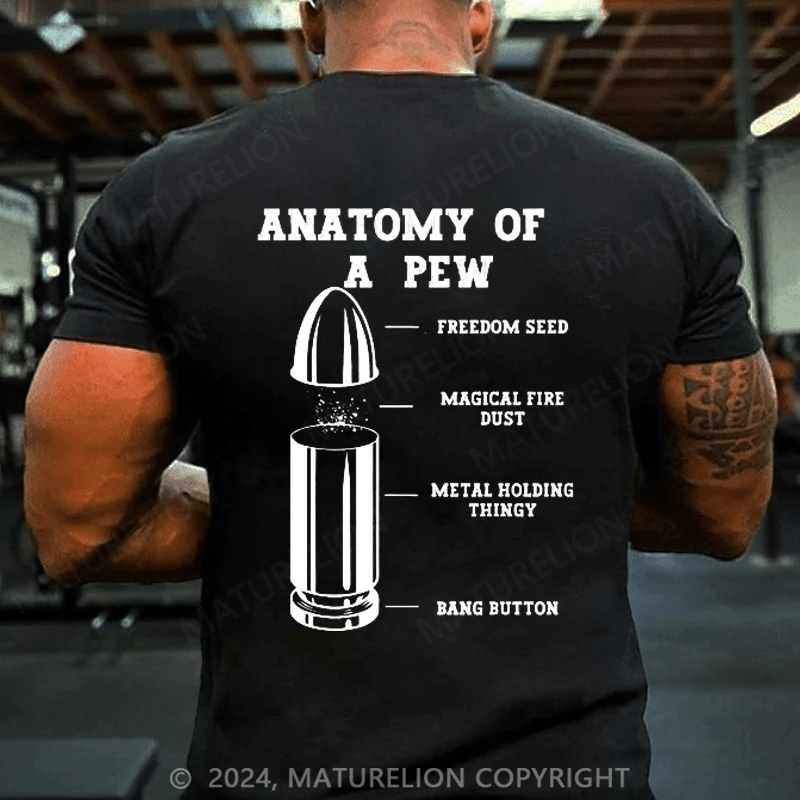 Maturelion Men's T-Shirt Pro 2nd Amendment Anatomy Of A Pew Shirt
