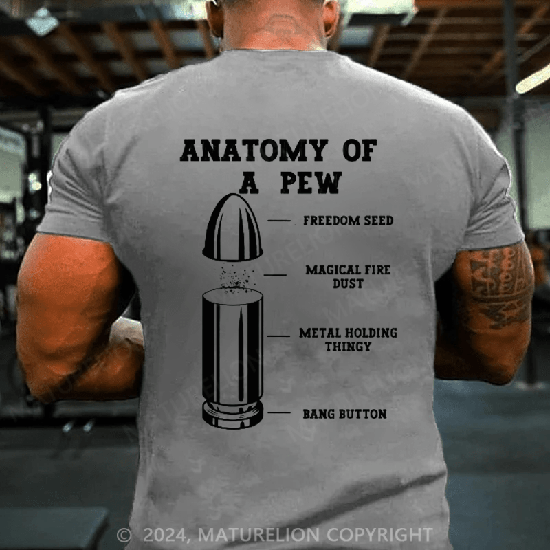 Maturelion Men's T-Shirt Pro 2nd Amendment Anatomy Of A Pew Shirt