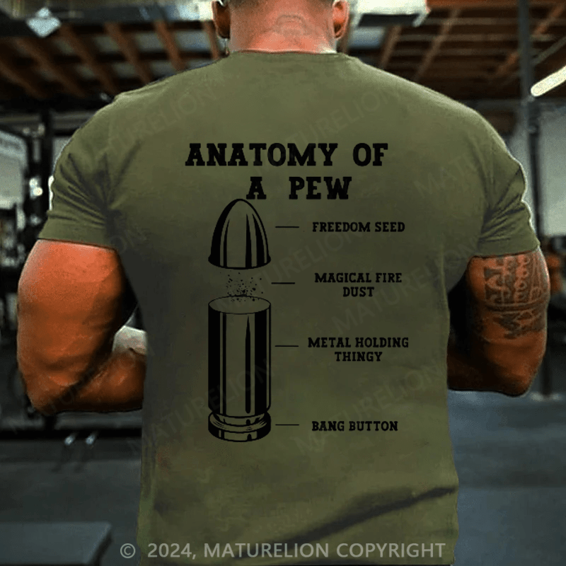 Maturelion Men's T-Shirt Pro 2nd Amendment Anatomy Of A Pew Shirt