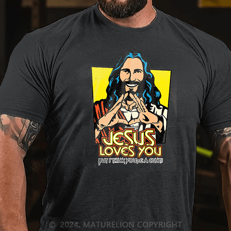 Maturelion Christmas T-Shirt Jesus Loves You T-Shirt