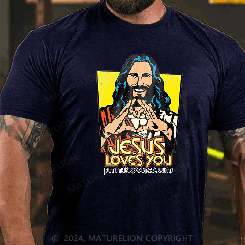 Maturelion Christmas T-Shirt Jesus Loves You T-Shirt