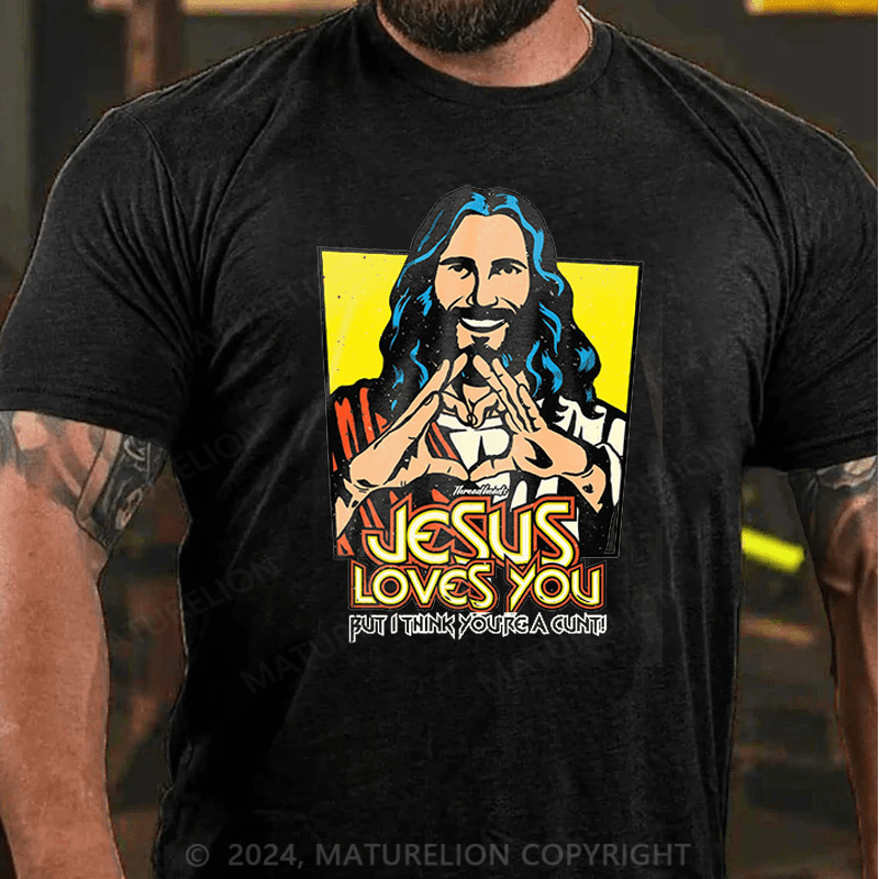 Maturelion Christmas T-Shirt Jesus Loves You T-Shirt