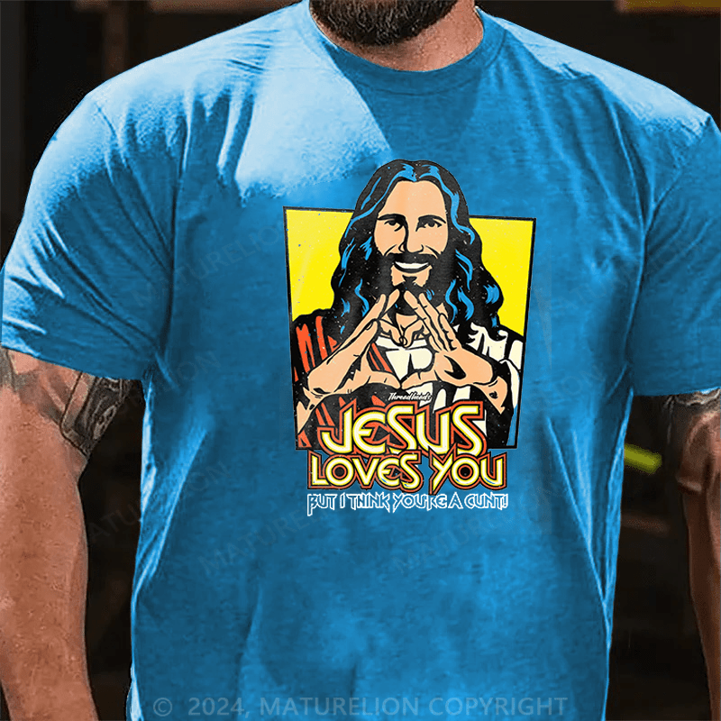 Maturelion Christmas T-Shirt Jesus Loves You T-Shirt