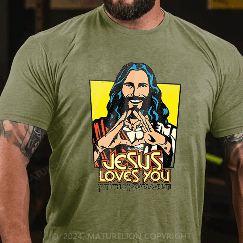 Maturelion Christmas T-Shirt Jesus Loves You T-Shirt