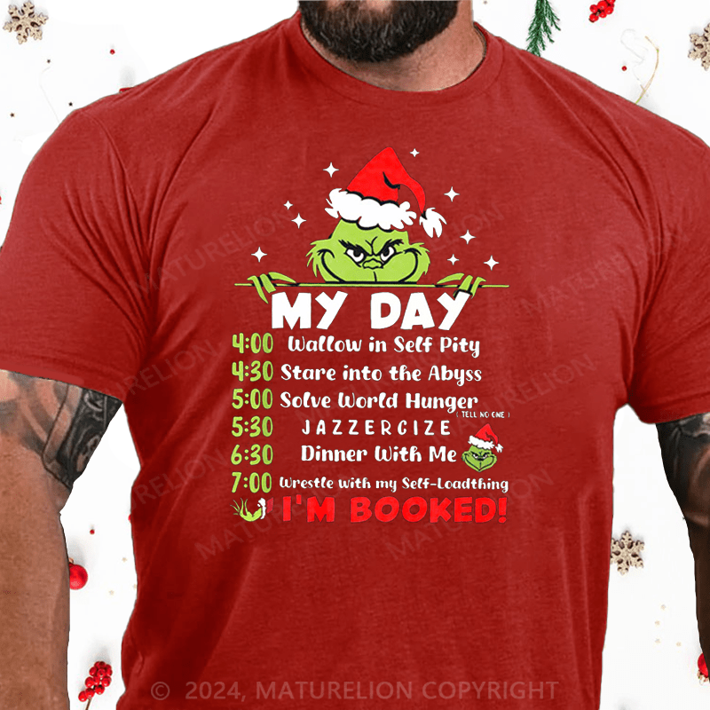 Maturelion Christmas T-Shirt The G.rinch Christmas Schedule Funny Shirt