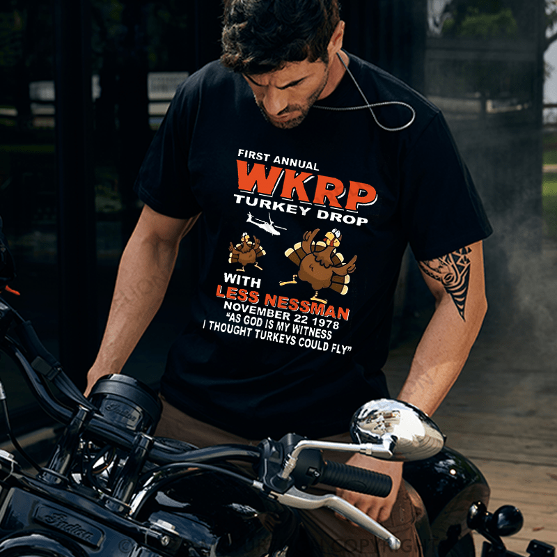 Maturelion Thanksgiving T-Shirt I Survived The Wkrp Thanksgiving Turkey Giveaway At The Pinedale Shopping Mall T-Shirt