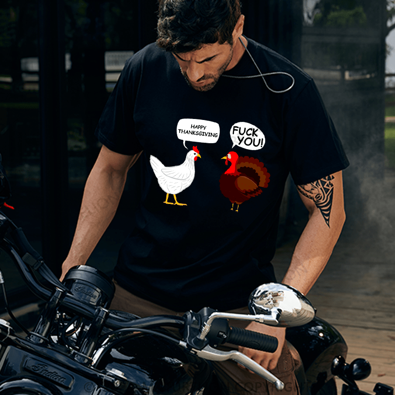 Maturelion Thanksgiving T-Shirt Funny Thanksgiving I Heart Thicc Thighs T-Shirt