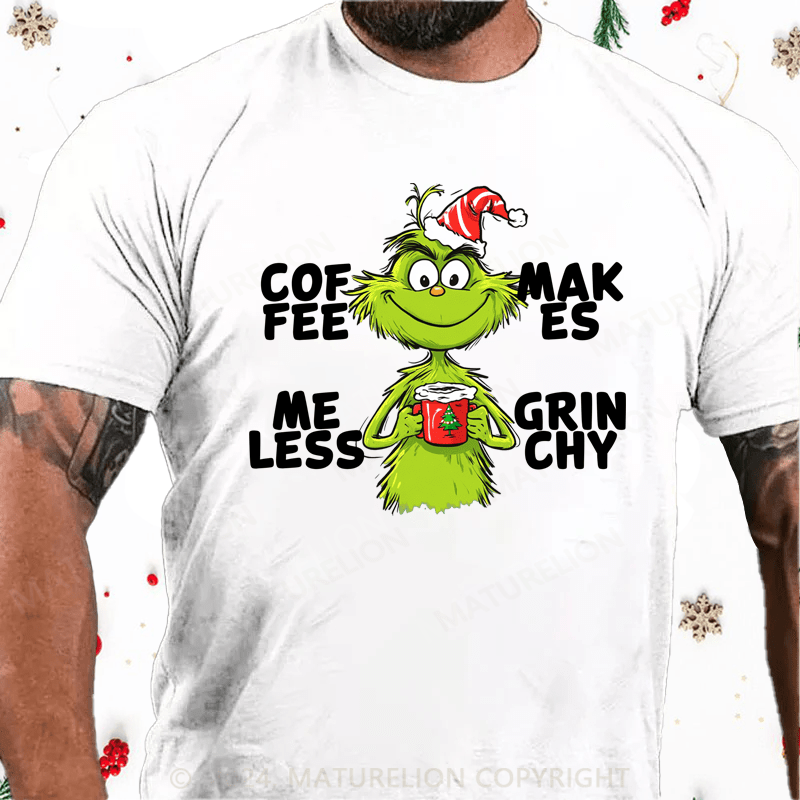 Maturelion Christmas T-Shirt Grinchy Coffee T-Shirt