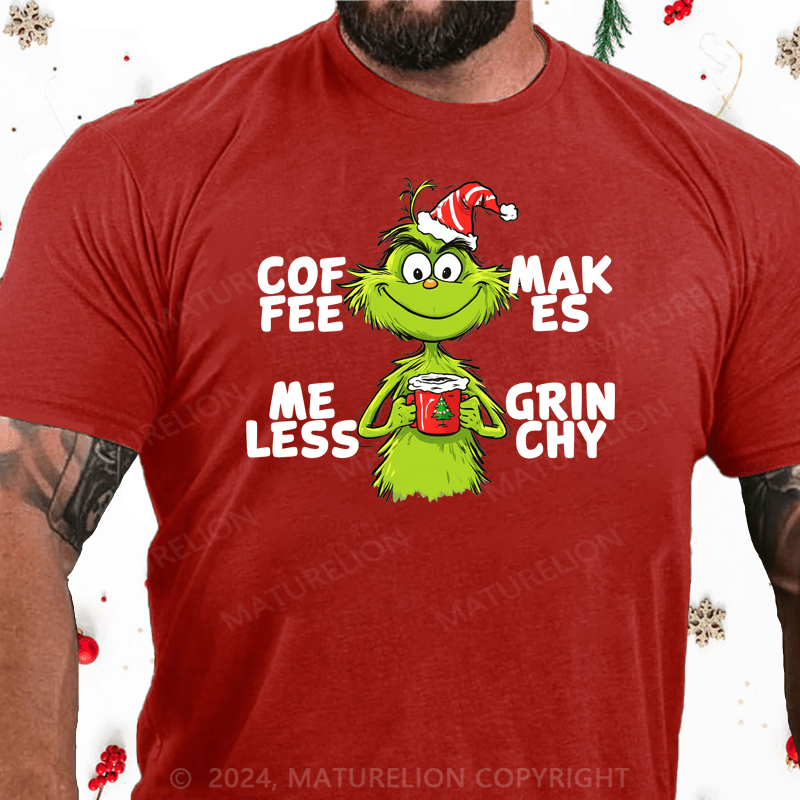 Maturelion Christmas T-Shirt Grinchy Coffee T-Shirt