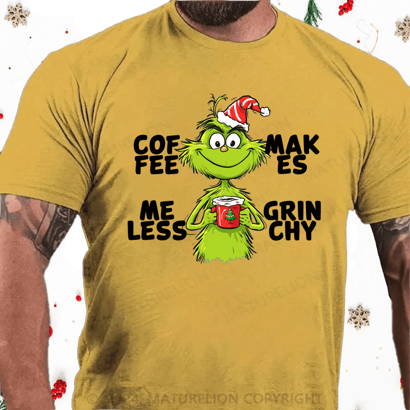 Maturelion Christmas T-Shirt Grinchy Coffee T-Shirt