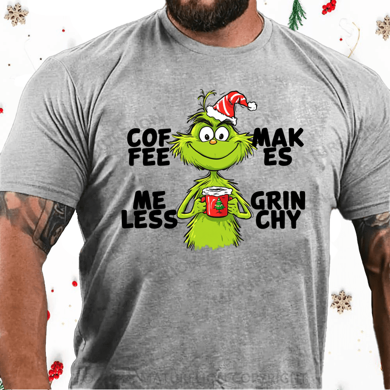 Maturelion Christmas T-Shirt Grinchy Coffee T-Shirt