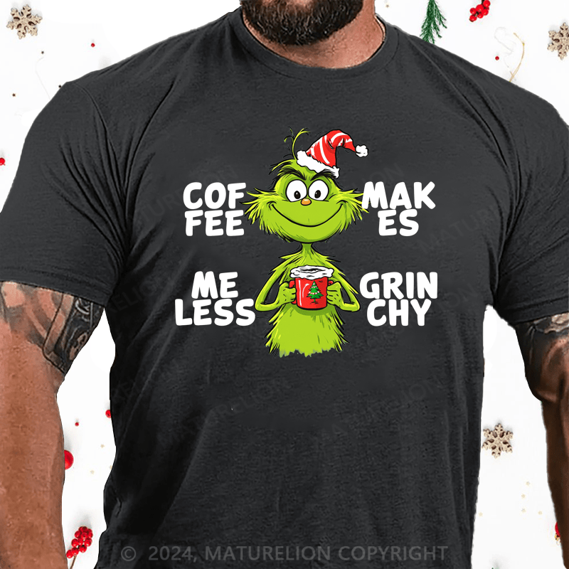 Maturelion Christmas T-Shirt Grinchy Coffee T-Shirt