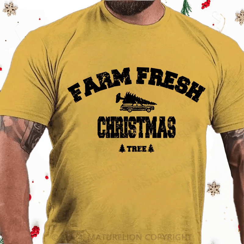 Maturelion Christmas T-Shirt Farm Fresh Christmas Trees Shirt