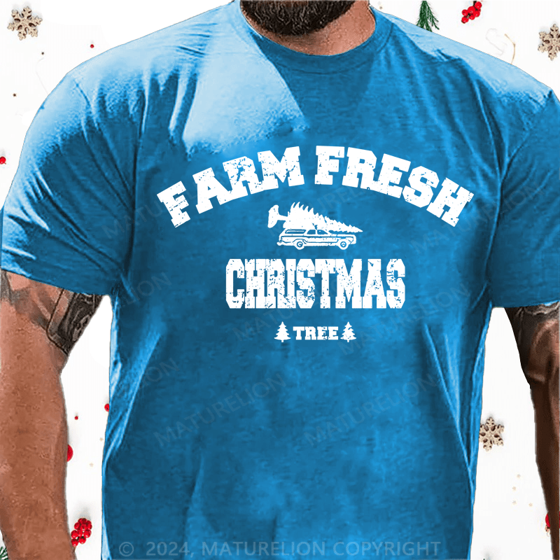 Maturelion Christmas T-Shirt Farm Fresh Christmas Trees Shirt