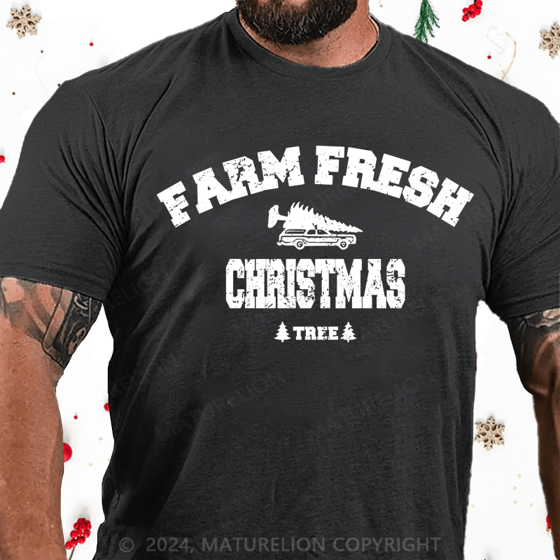 Maturelion Christmas T-Shirt Farm Fresh Christmas Trees Shirt