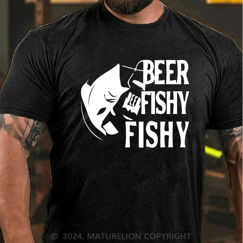 Maturelion Men's T-Shirt Beer Fishy Fishy Essential T-Shirt