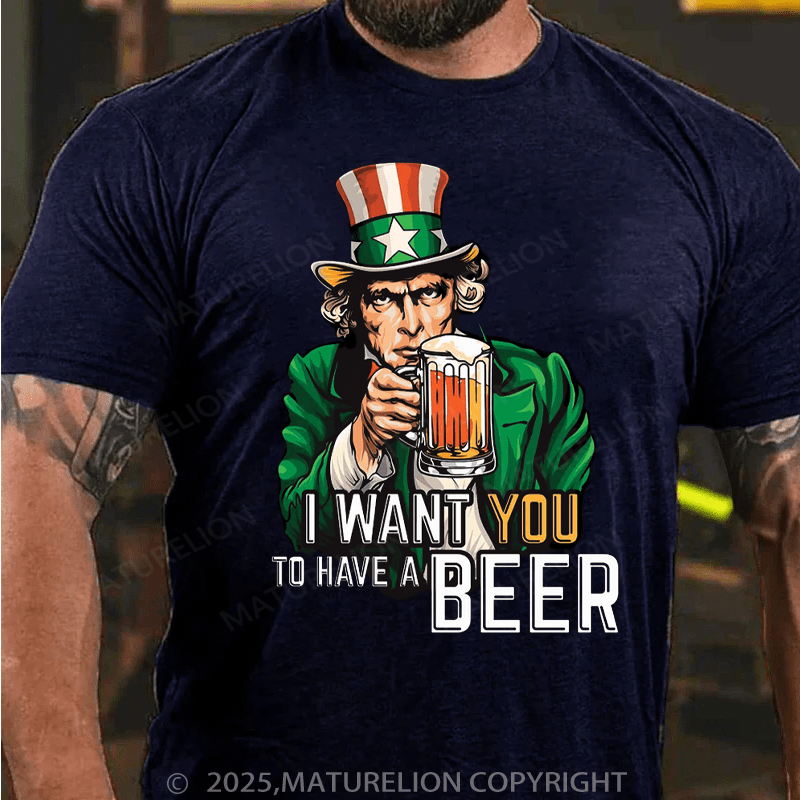 Maturelion St Patrick's T-shirt Irish Uncle Sam T-shirt