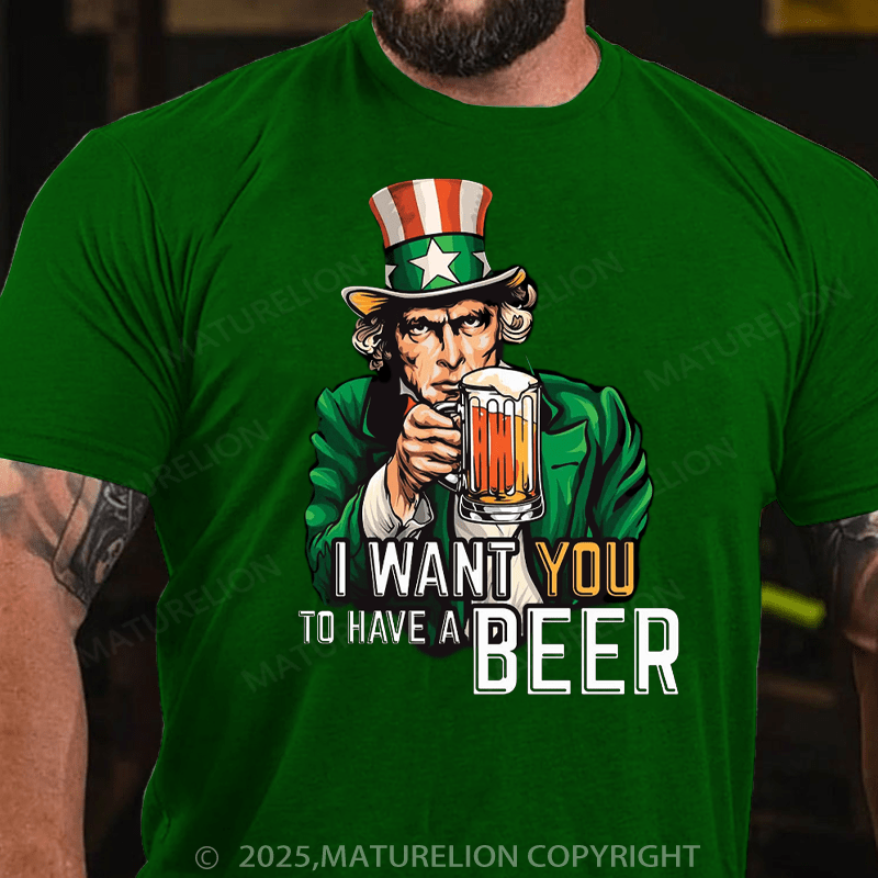 Maturelion St Patrick's T-shirt Irish Uncle Sam T-shirt