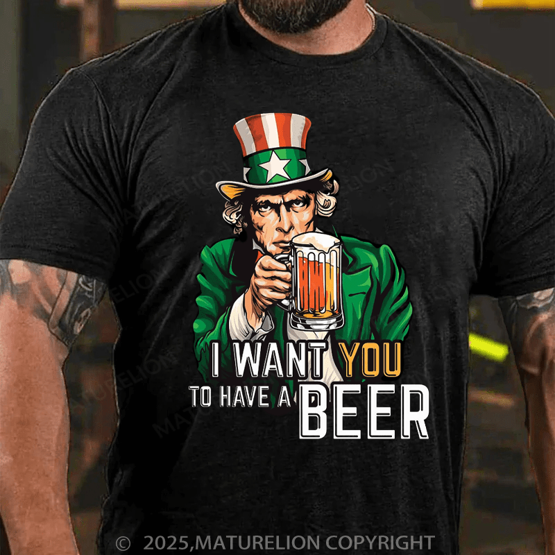 Maturelion St Patrick's T-shirt Irish Uncle Sam T-shirt