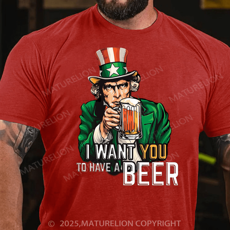 Maturelion St Patrick's T-shirt Irish Uncle Sam T-shirt