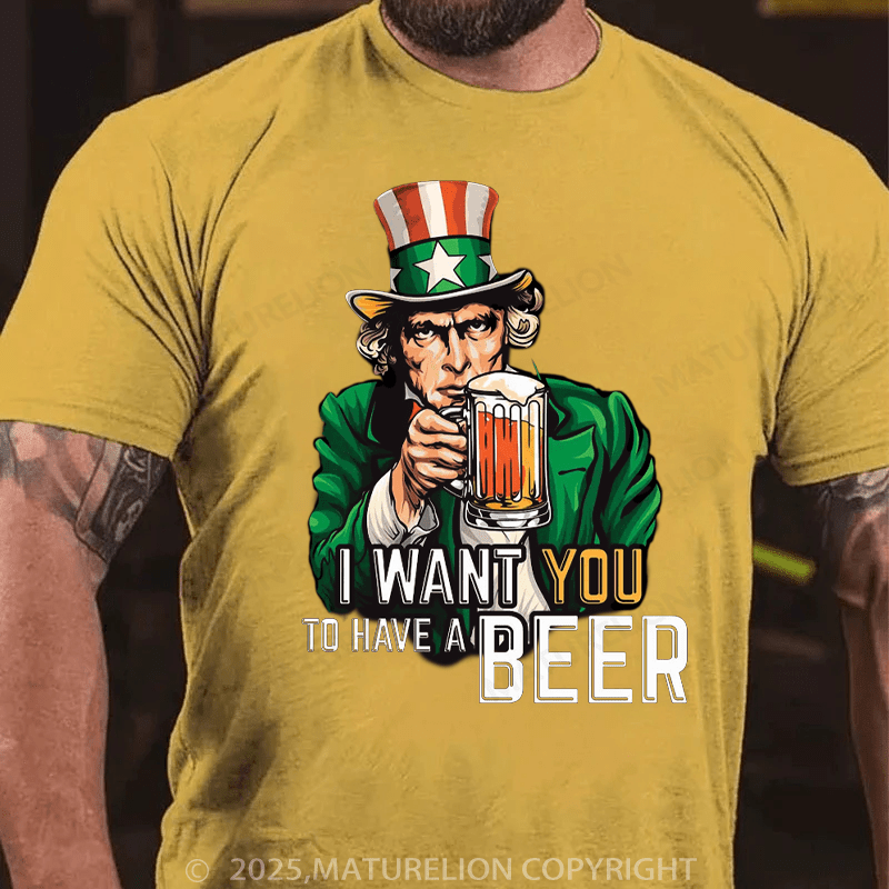 Maturelion St Patrick's T-shirt Irish Uncle Sam T-shirt
