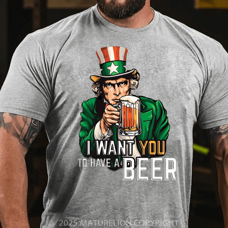 Maturelion St Patrick's T-shirt Irish Uncle Sam T-shirt