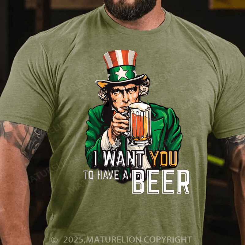 Maturelion St Patrick's T-shirt Irish Uncle Sam T-shirt