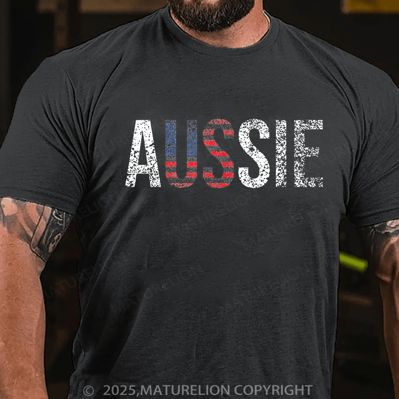 Maturelion Men's T-shirt Funny Aussie Australia Gift For Men T-shirt