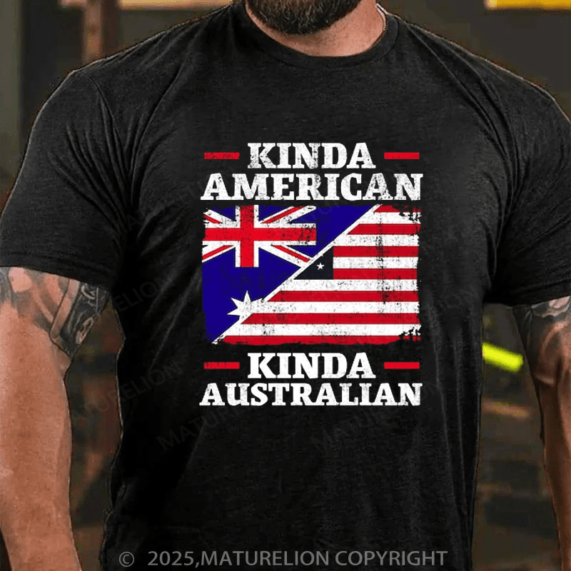 Maturelion Men's T-shirt Kinda American Kinda Australian T-shirt