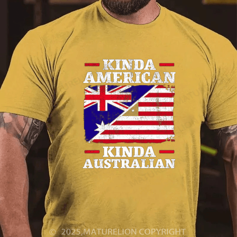 Maturelion Men's T-shirt Kinda American Kinda Australian T-shirt
