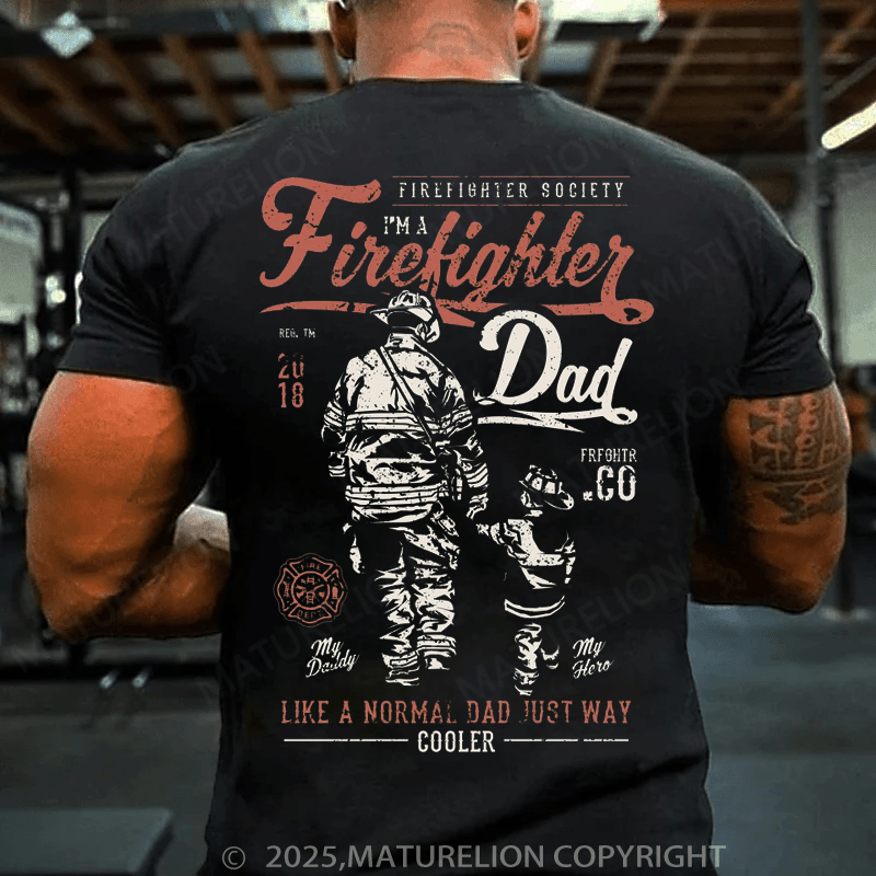 Maturelion Men's T-shirt Fire Fighter T-shirt