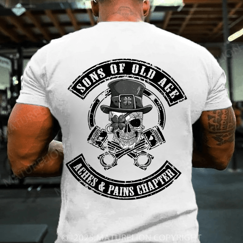 Maturelion St Patrick's T-shirt Sons Of Old Age Aches And Pain Chapter T-shirt