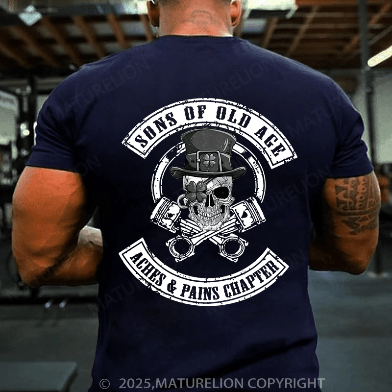 Maturelion St Patrick's T-shirt Sons Of Old Age Aches And Pain Chapter T-shirt
