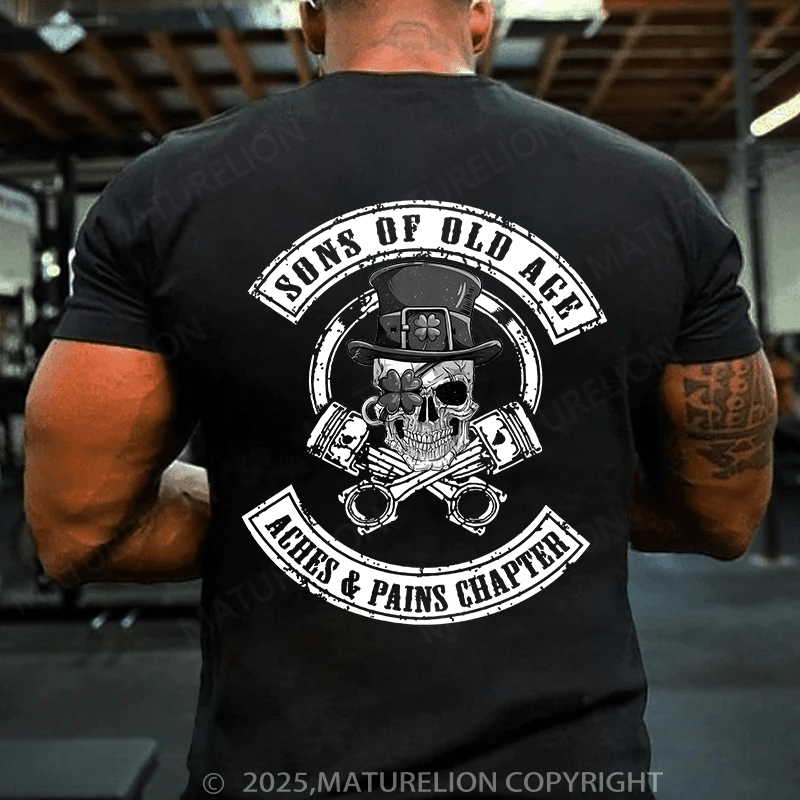 Maturelion St Patrick's T-shirt Sons Of Old Age Aches And Pain Chapter T-shirt